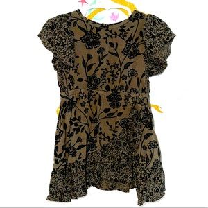 Black green foe-tie dress